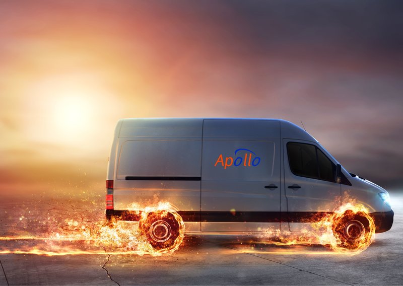 Courier pictured in Cardiff